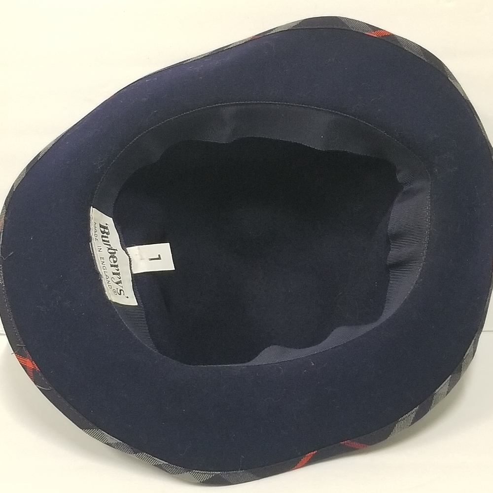 Vintage Auth Burberry felt / check bowler hat. Size Large - Picture 11 of 12